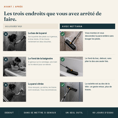 NETTARIA Debout — Brosse à manche long